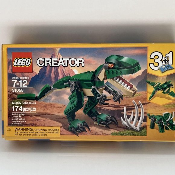 LEGO Creator Mighty Dinosaurs Toy, 3 in 1 Model, T. rex, New in Box #31058 - Picture 8 of 9